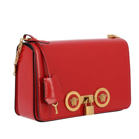 borsa a tracolla cocco rosso versace|Borse da donna di Versace .